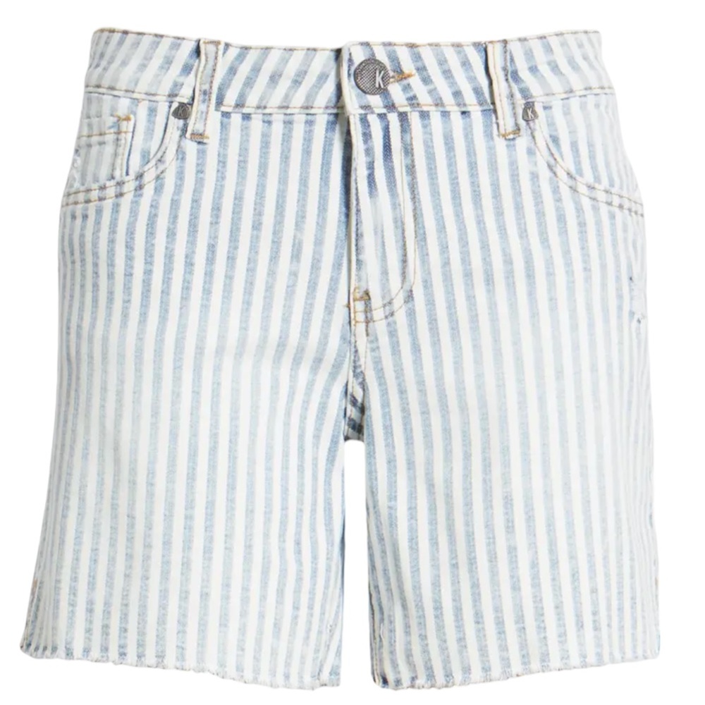 Kut from the Kloth Sophia Blue White Striped Short - Picture 3 of 10